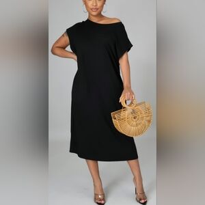 Chic Casual Maxi Dress - Black